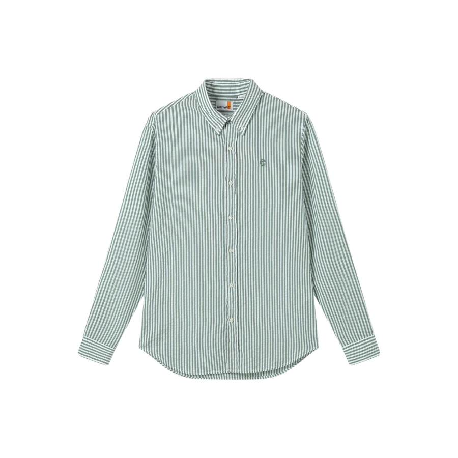 Timberland Shirts Men's Washed White Lapel Moderate