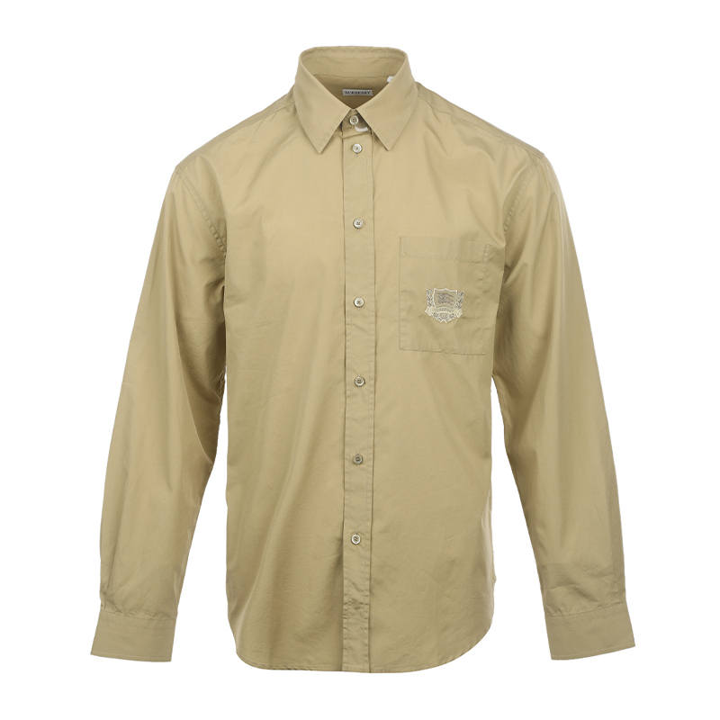 Burberry Shirts Men's Khaki Lapel Moderate