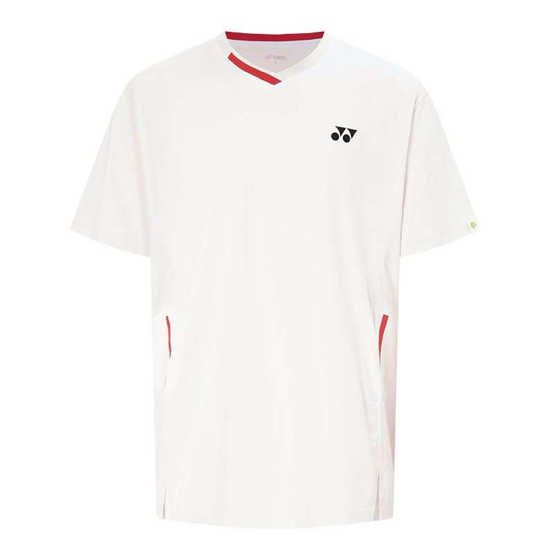 YONEX T Shirts Men's Ivory White V Neck