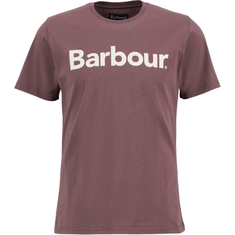BARBOUR T Shirts Men's Rose Brown Crew Neck Moderate Straight Fit
