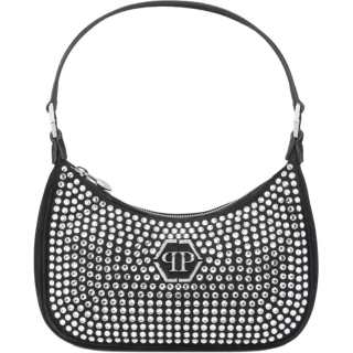 PHILIPP PLEIN Calf Suede Shoulder Bag Women's Black