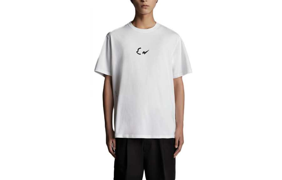Moncler FW21 T Shirts Men's White Crew Neck Moderate Straight Fit