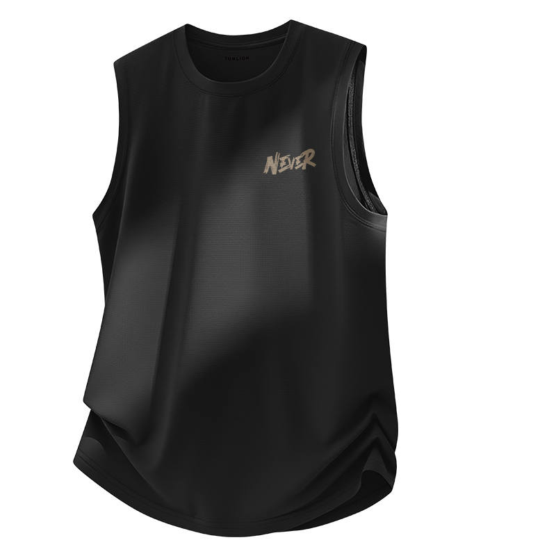 Tonlion Tank Tops Unisex Crew Neck Thin Straight Fit