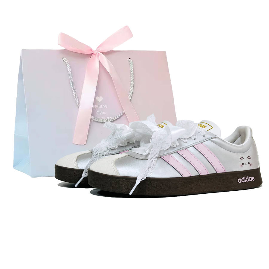 Adidas Adidas VL COURT 2.0 Lolita's Cat Abrasion Resistant Lightweight Breathable Low top Skateboard Shoes Women's