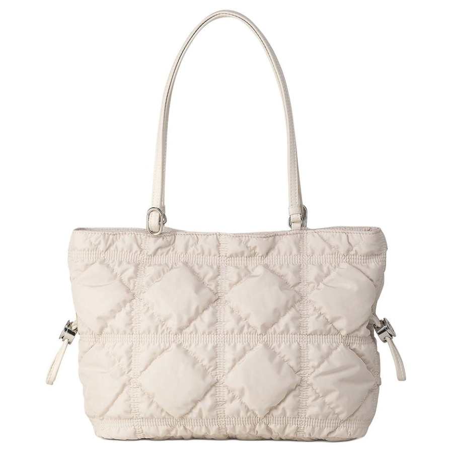 CARLYN Nylon Shoulder Bag Small Women's White