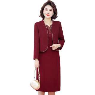 Hodo Two Piece Skirt Sets Women's Collarless Moderate Mid Length