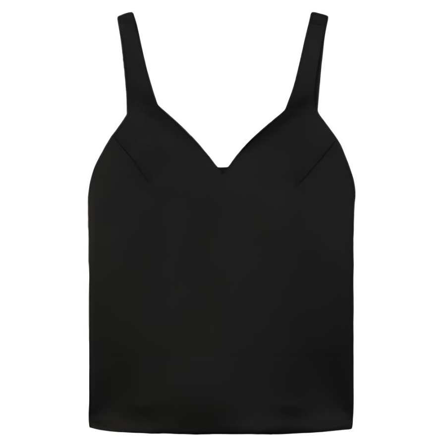 WE11DONE Tank Tops Women's BKX/Black V Neck Thin Other