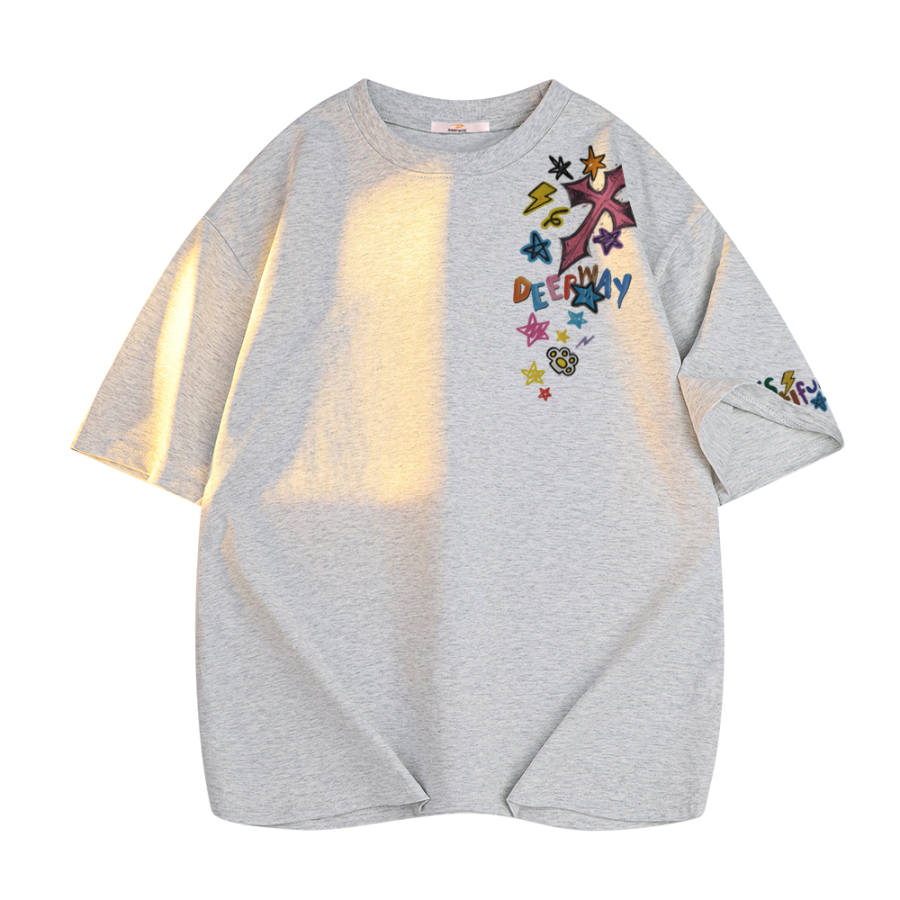 DEERWAY T Shirts Unisex Crew Neck Moderate Straight Fit