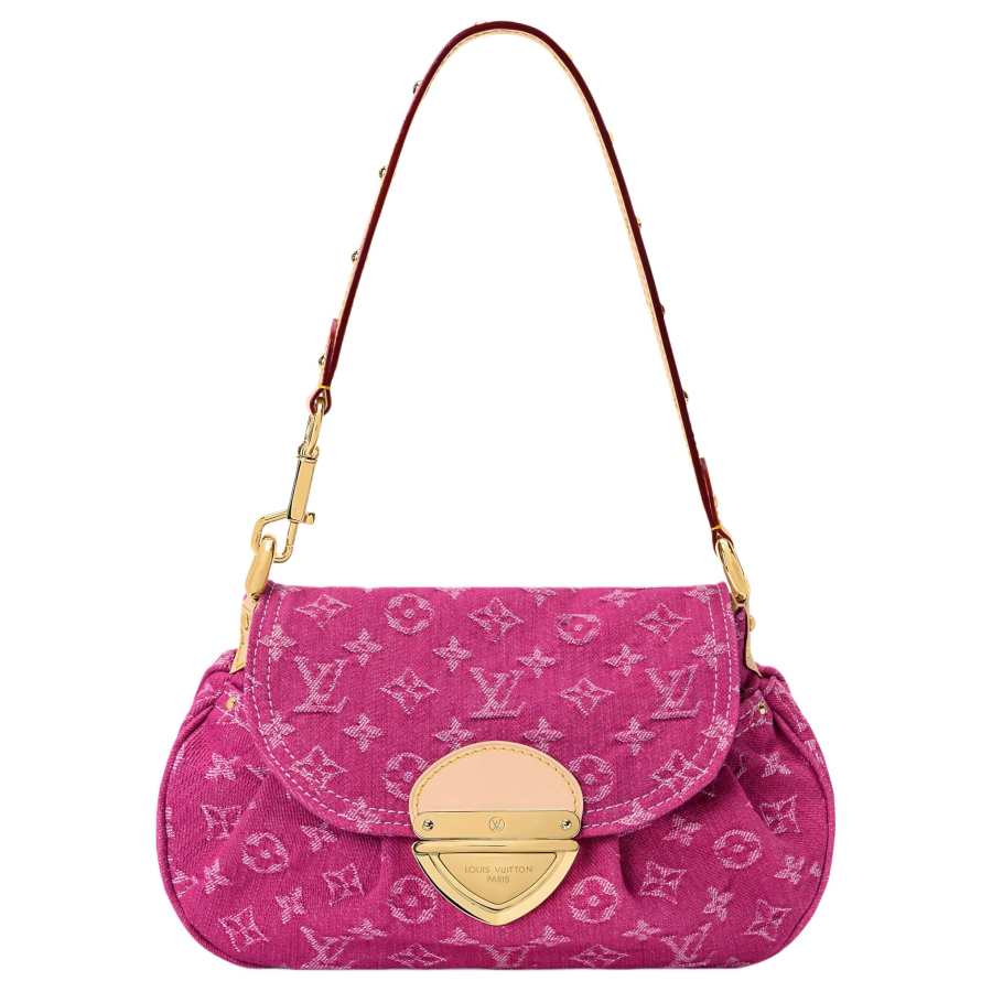 LOUIS VUITTON Sunset Fabric Handbag, Shoulder Bag Women's Fuchsia