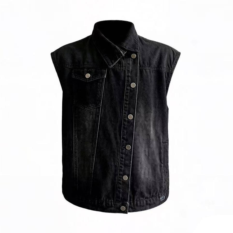 MUSCLETECH Denim Jackets Unisex Lapel Moderate Straight Fit