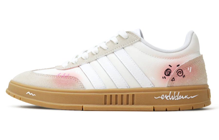 Adidas Adidas Gradas Peach Blossom's Dream Suede Abrasion Resistant Slip Resistant Low top Skateboard Shoes Unisex