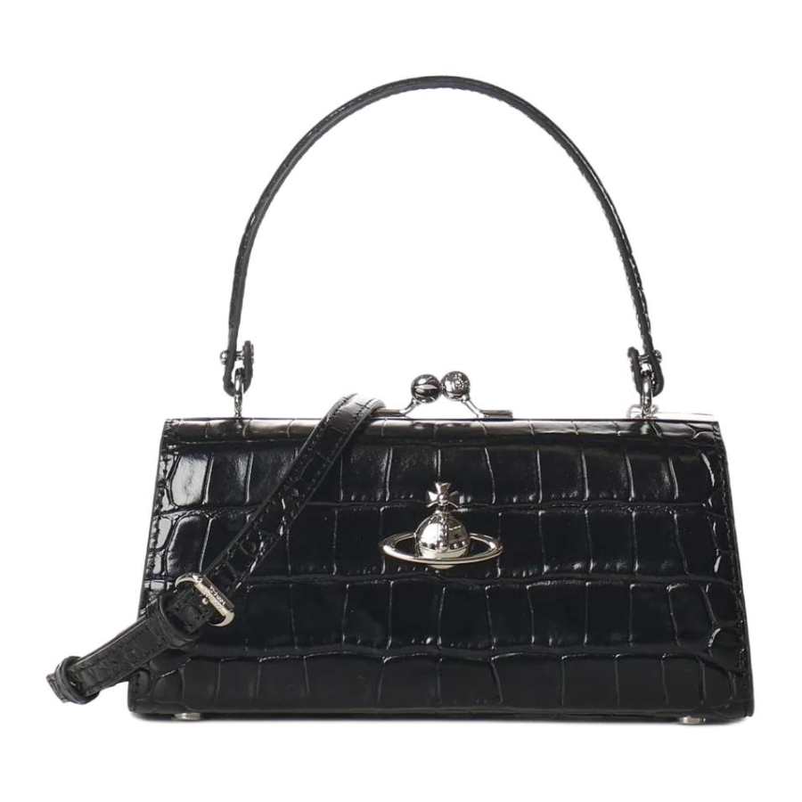 Vivienne Westwood Cow Leather Handbag Extra Large Women's Black