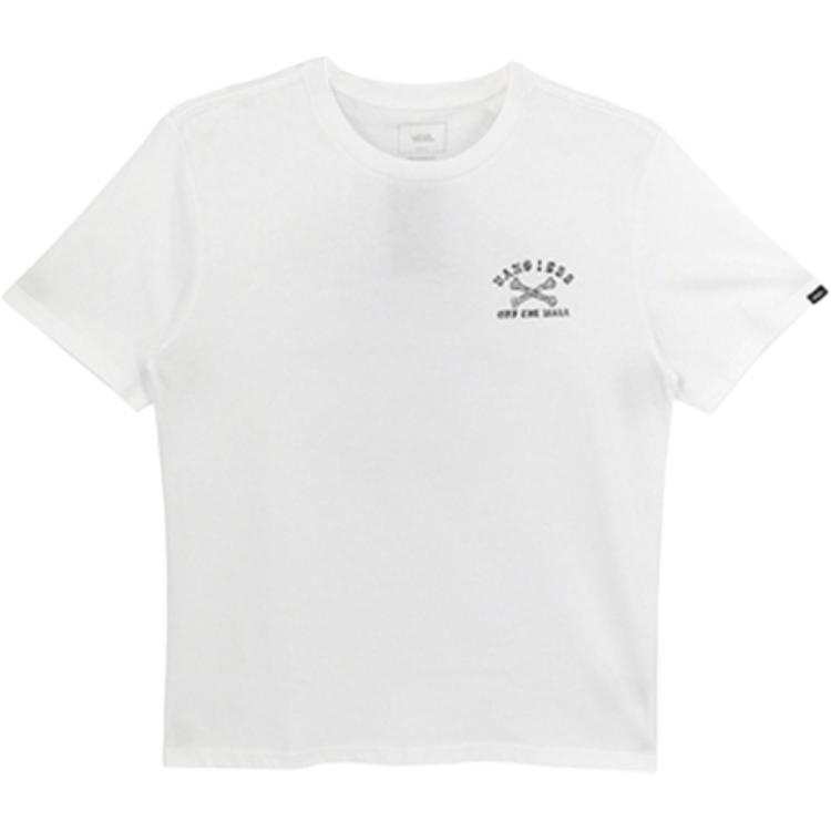 Vans T Shirts Men's White Crew Neck Moderate Straight Fit