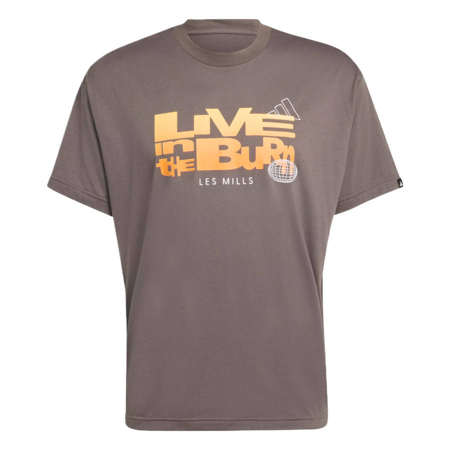 Adidas Adidas Les Mills T Shirts Men's Charcoal Gray Crew Neck