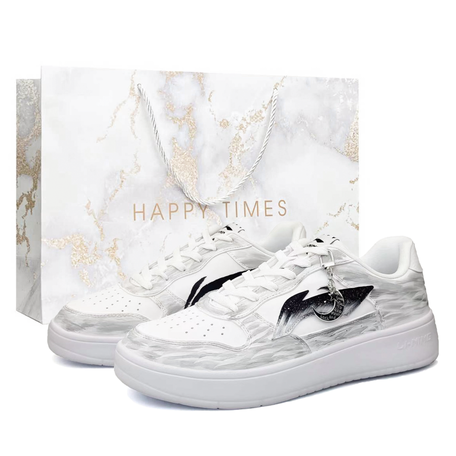 Li-Ning Li Ning Floating Boat Shopping Bag, Starry White Wings Slip Resistant, Abrasion Resistant, Lightweight Low top