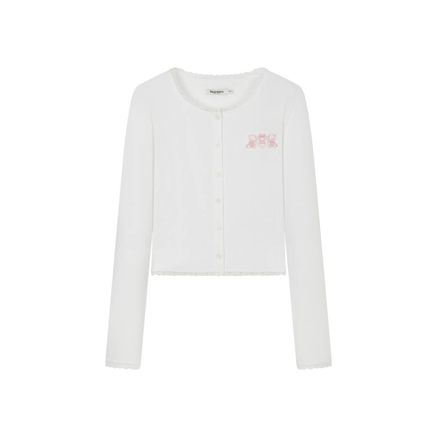 Teenie Weenie T Shirts Women's Ivory White Crew Neck Moderate Straight Fit