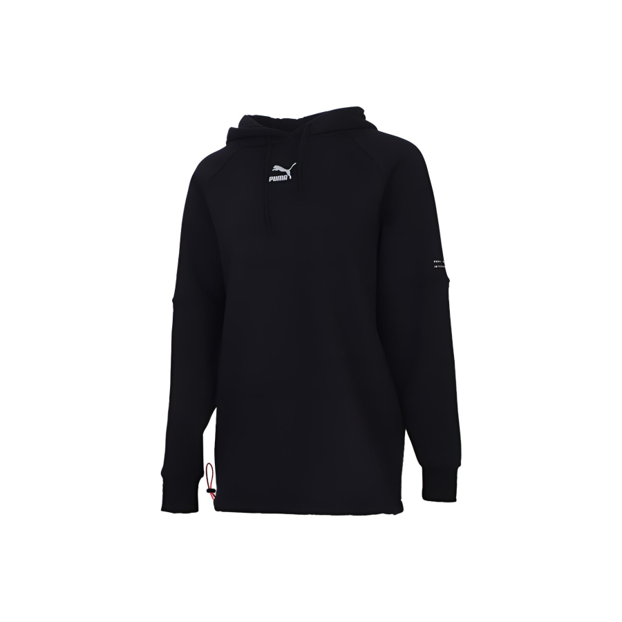 PUMA Casual Running Hooded Fleece Lined Thermal Sweatshirt Women's Black