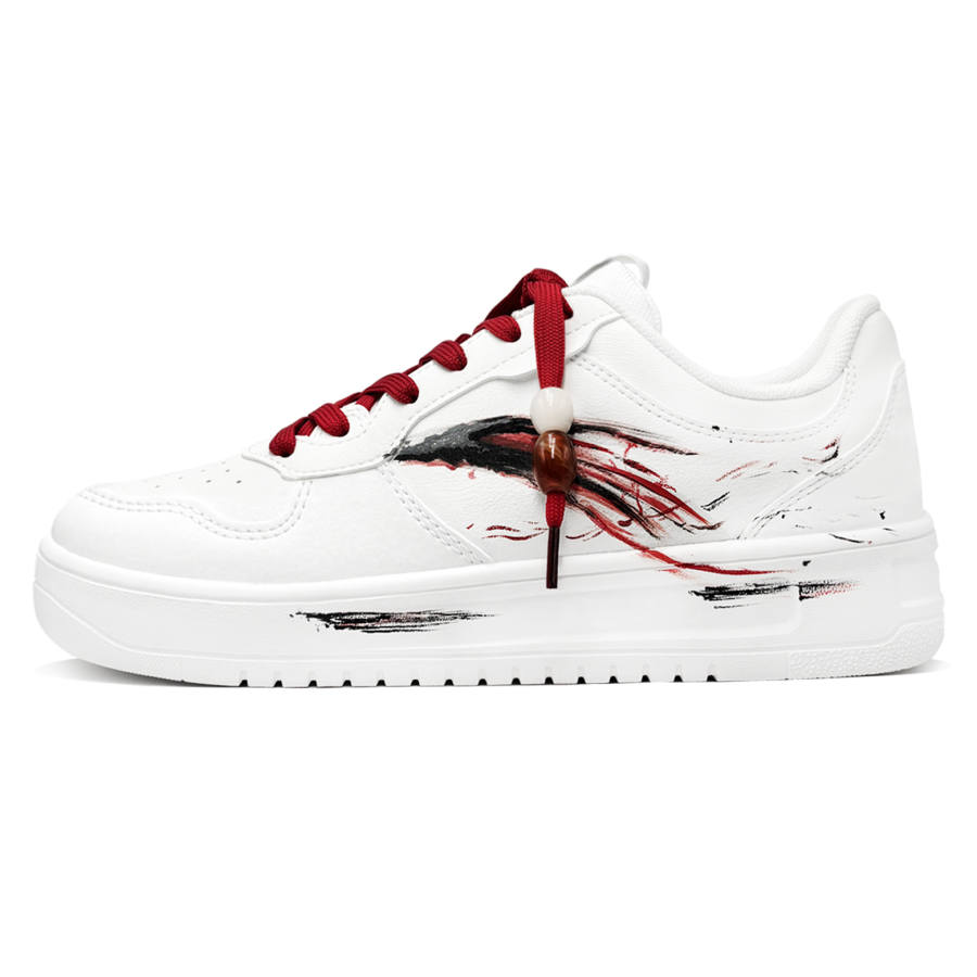 Anta Mulan, Day One Culture CH Abrasion Resistant Lightweight Slip Resistant Low top Skateboard Shoes Men's White Red
