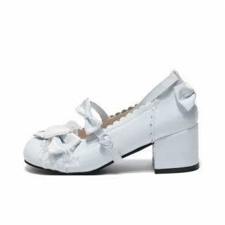 SHUMO Microfiber Leather Chunky Heel Mary Jane Shoes Women's