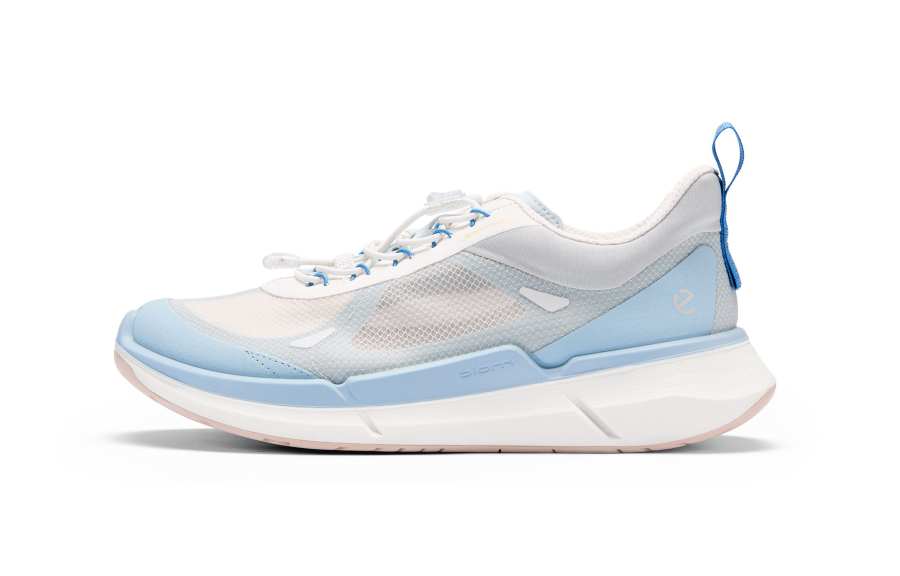 Ecco Casual Shoes Women's Low Top Gray Blue/White/Sapphire Blue
