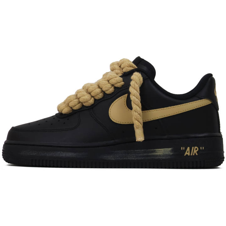 Nike Nike Air Force 1 Low top Skateboard Shoes Unisex Black Brown
