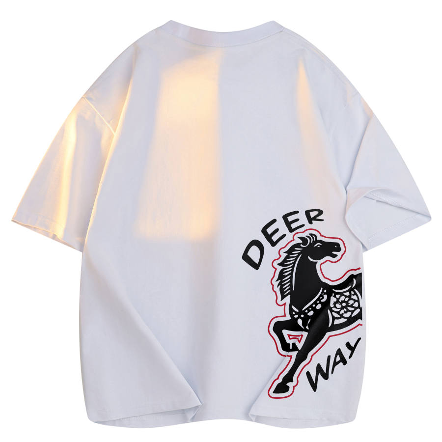 DEERWAY T Shirts Unisex Crew Neck Moderate Straight Fit