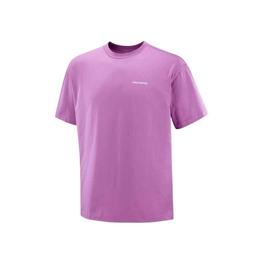 SALOMON T Shirts Men's Iris Orchid Purple Crew Neck Moderate