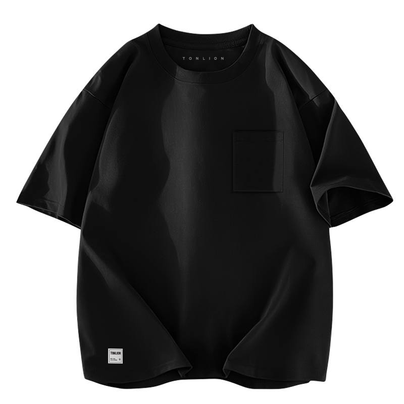 Tonlion T Shirts Unisex Crew Neck Moderate Straight Fit