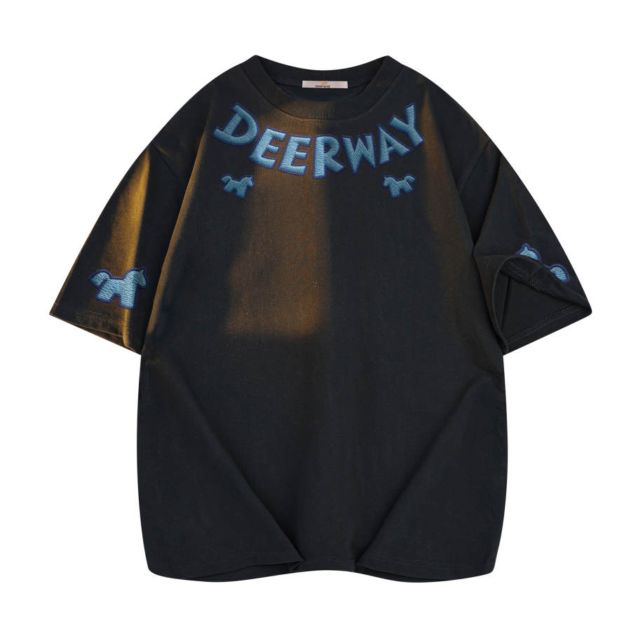 DEERWAY T Shirts Unisex Crew Neck Moderate Straight Fit