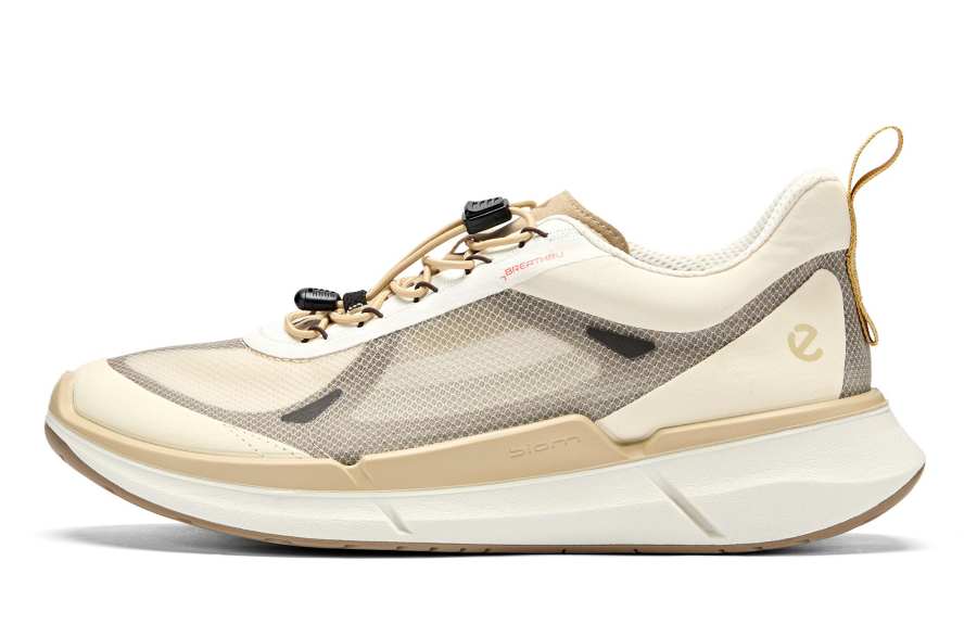 Ecco Casual Shoes Women's Low Top Gravel Gray/White/Cream Green