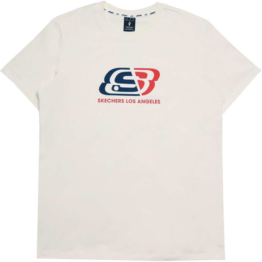 Skechers T Shirts Unisex Marshmallow White Crew Neck