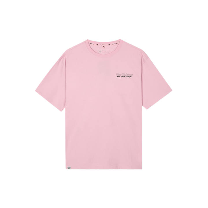 New Balance New Balance T Shirts Men's Light Pink Crew Neck Moderate