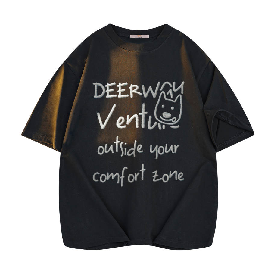 DEERWAY T Shirts Unisex Crew Neck Moderate Straight Fit