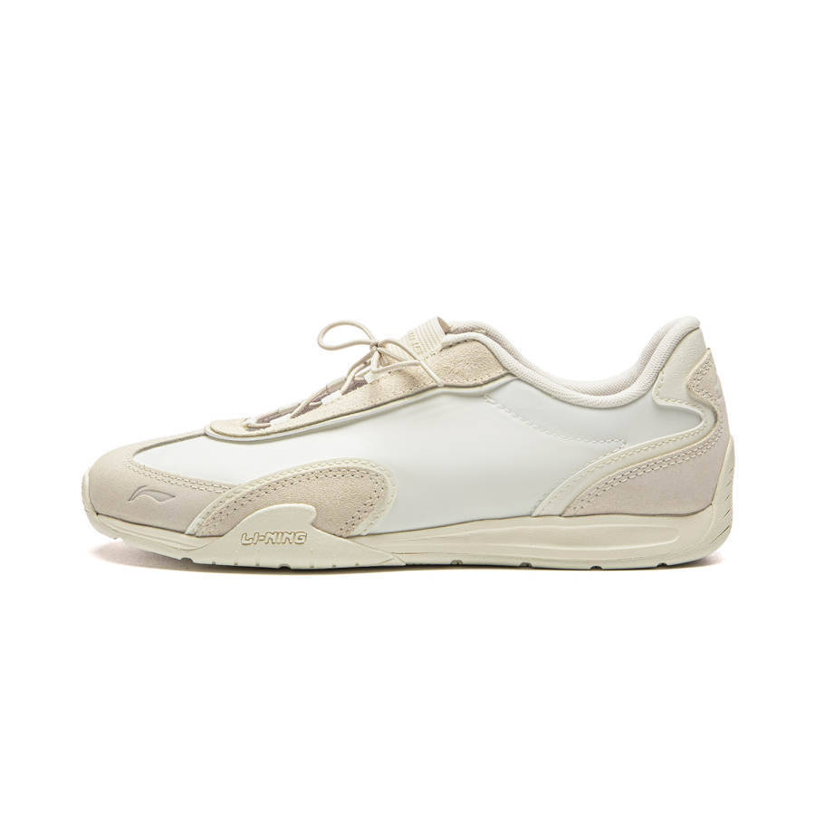 Li-Ning Li Ning Film Breeze Slip Resistant, Abrasion Resistant, Lightweight Low top German Army Trainers Women's Ecru