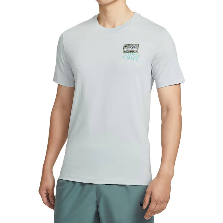 Nike Nike T Shirts Men's Gray Mist Crew Neck Moderate