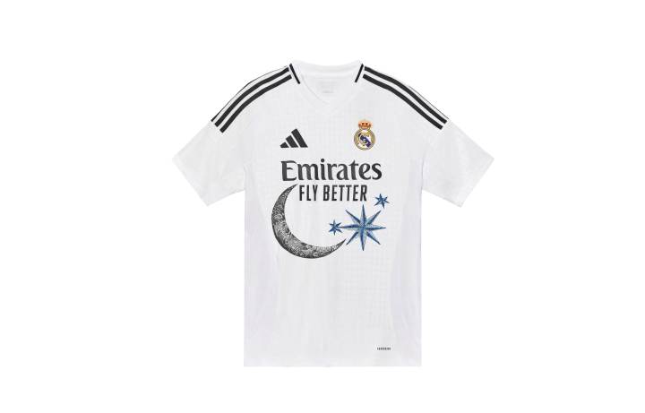 Adidas Adidas Real Madrid T Shirts Men's White V Neck Moderate