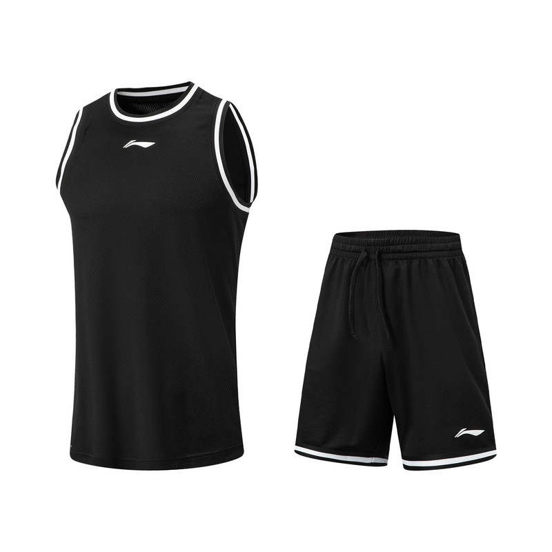 Li-Ning Li Ning Basketball Jerseys Men's Black & White Webbing Thin