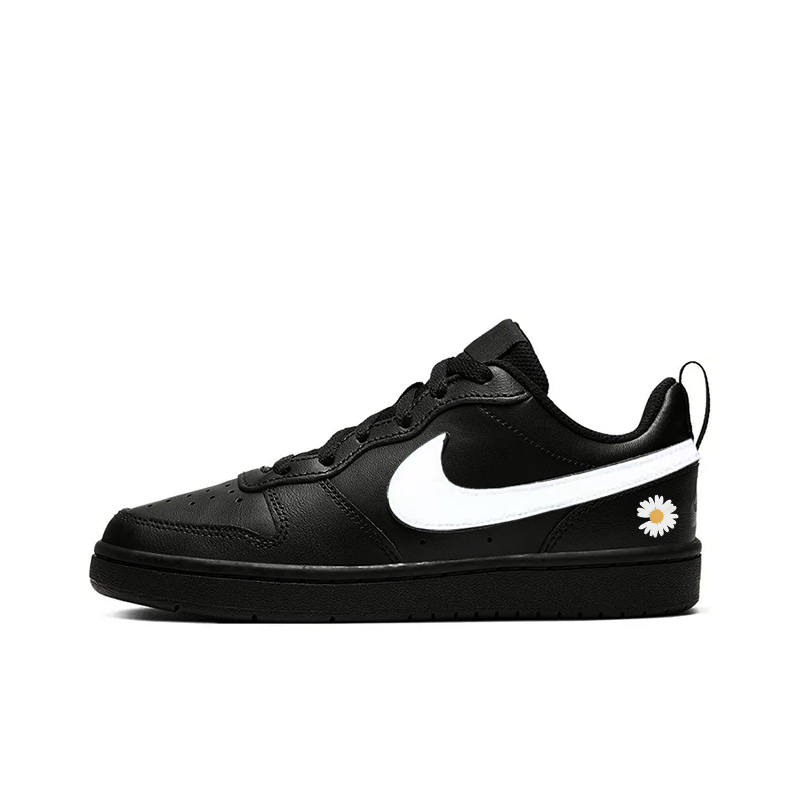 Nike Nike Court Borough Synthetic Leather Low top Skateboard Shoes Black White Daisy American Korean Trendy