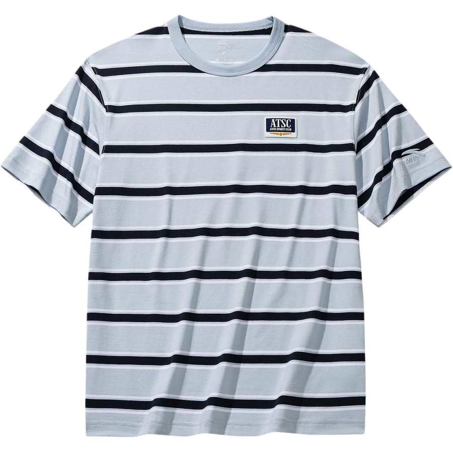 ANTA Life Collection T Shirts Men's Cool Mint Blue Crew Neck Moderate Straight Fit