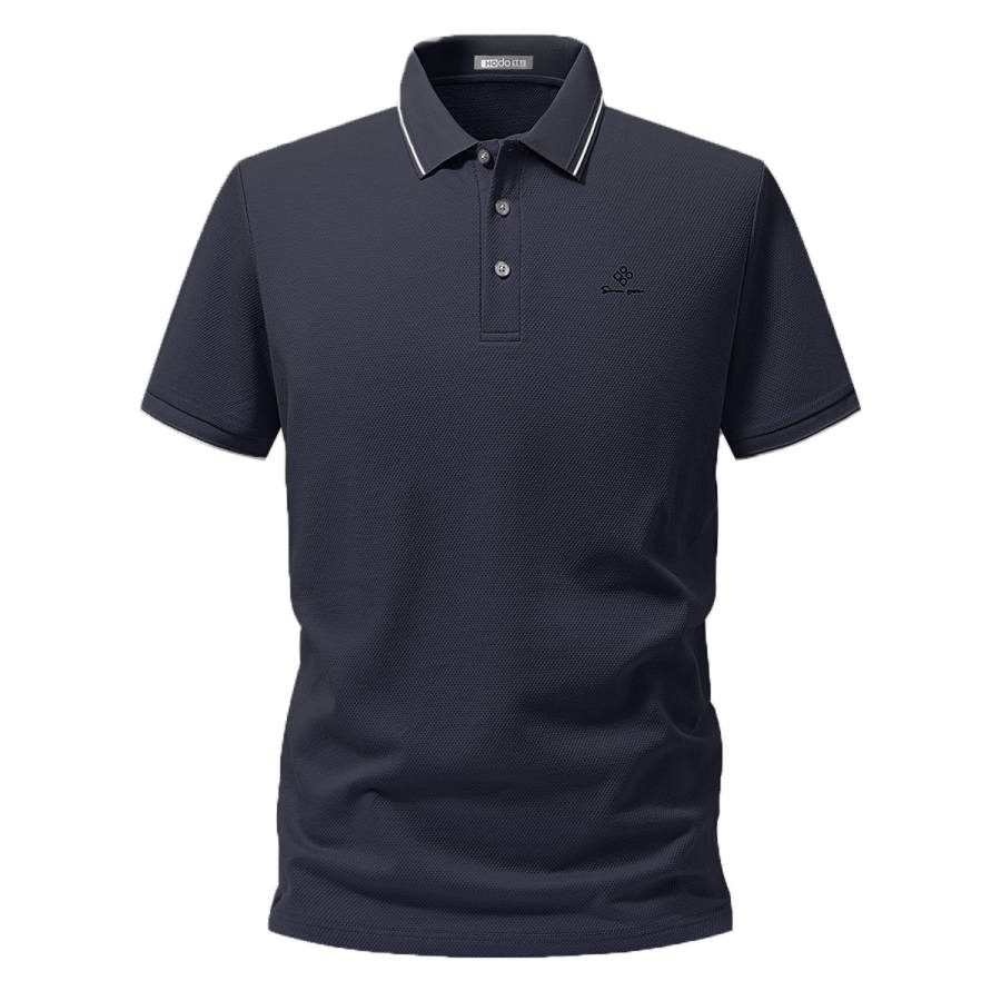 Hodo Polo Shirts Men's Lapel Thin Straight Fit
