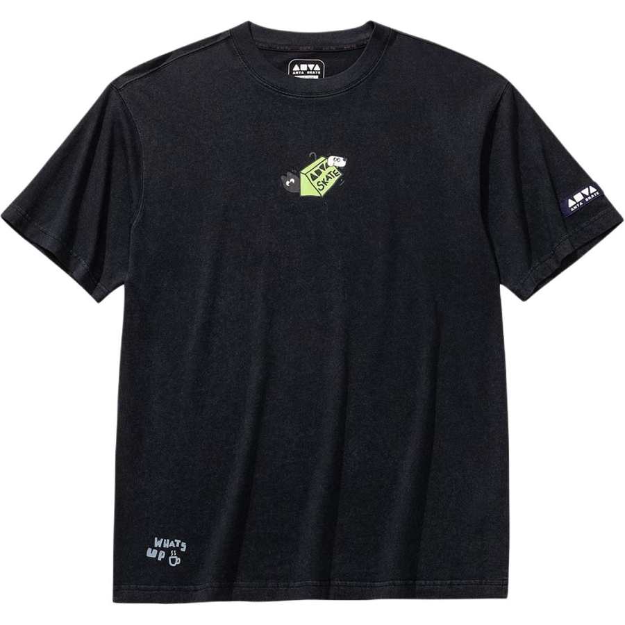 ANTA Life Collection T Shirts Unisex Black Crew Neck Moderate Straight Fit