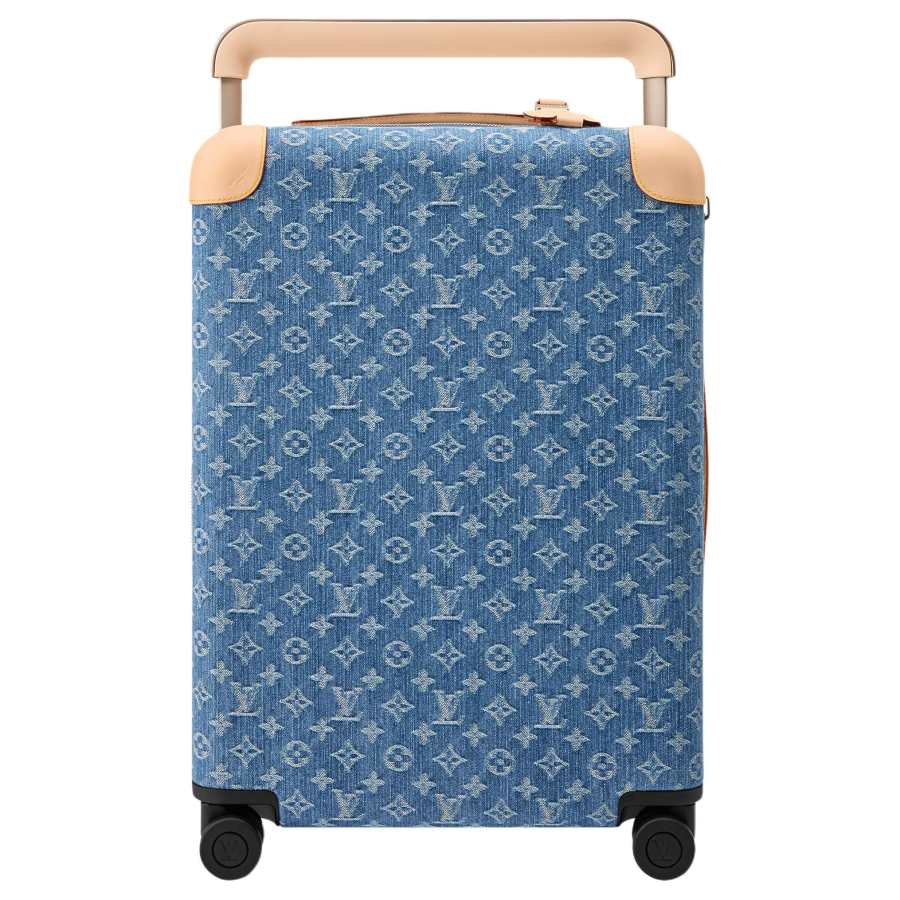 LOUIS VUITTON Horizon Monogram Denim Fabric Trolley Bag 22 Inch Women's Blue