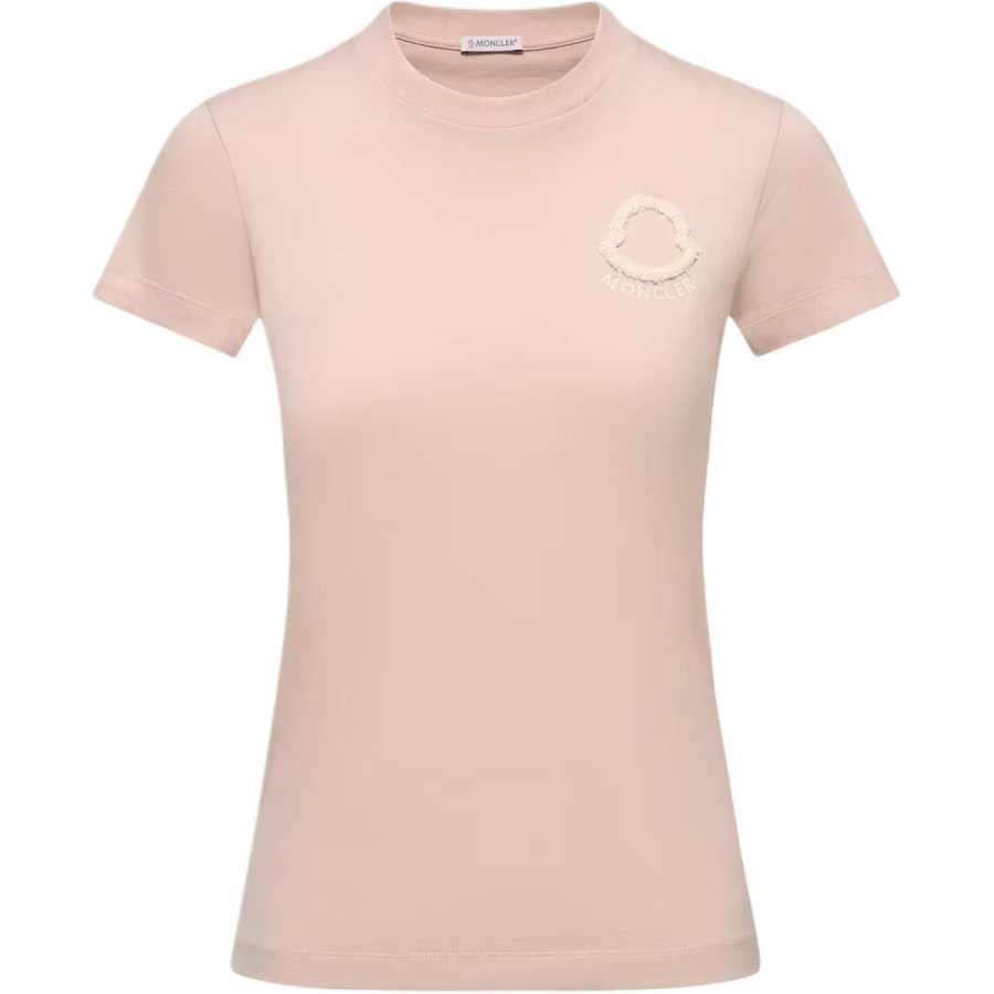 Moncler Logo Flocked Crewneck T-Shirt