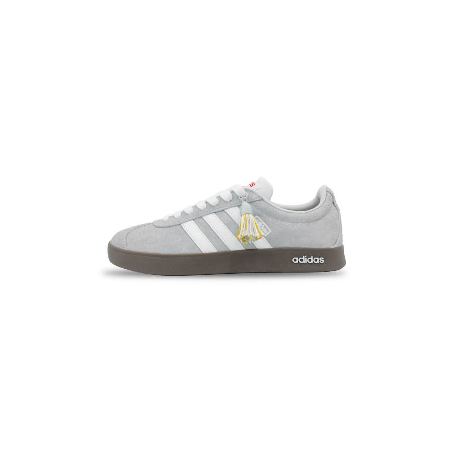 Adidas Neo VL Court 2.0 YIMING Manufacturing, Gray Tone Fringe Balance Slip Resistant Low top Skateboard Shoes Unisex
