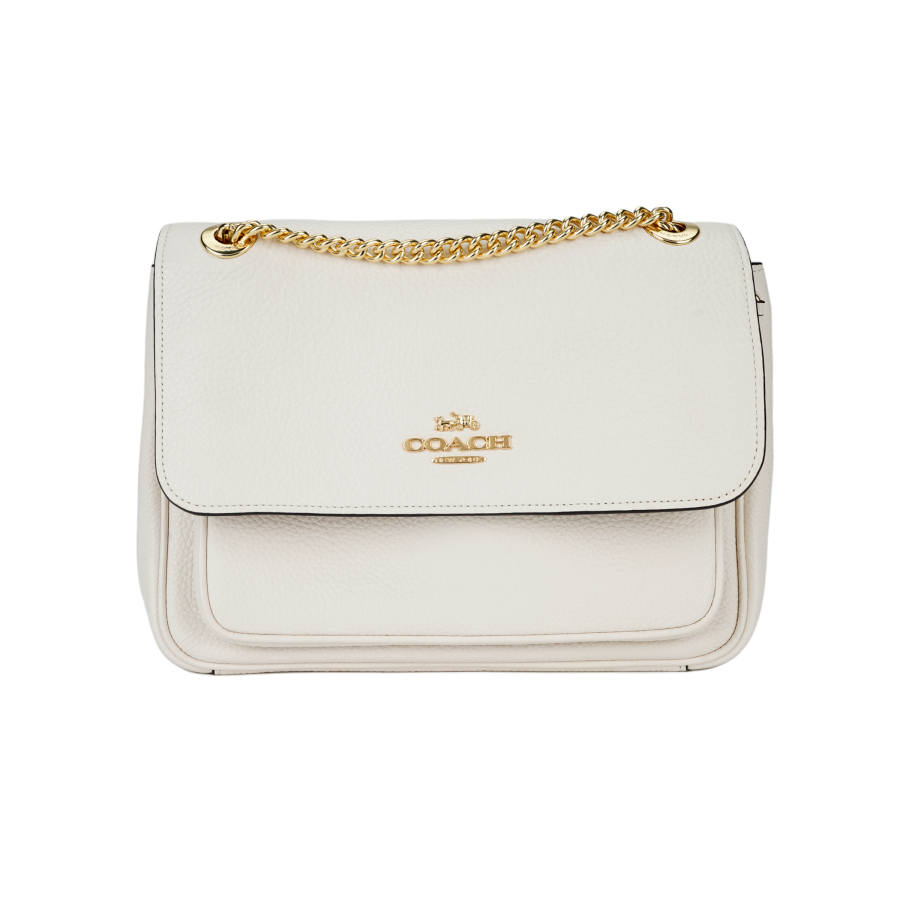 COACH Klare Cow Leather Shoulder Bag, Crossbody Bag Medium Women's Chalk White
