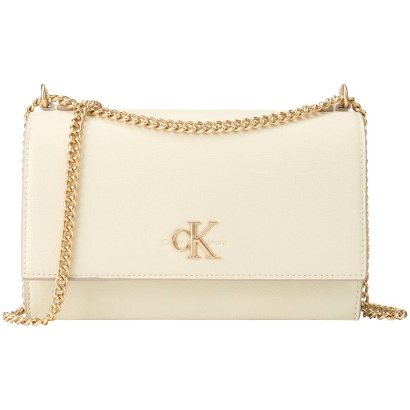 CALVIN KLEIN Synthetic Material Crossbody Bags Regular Women's White Gold