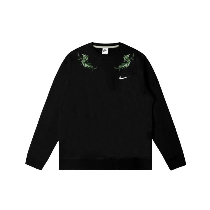 Nike Nike Club Sweatshirts Men's Black Crew Neck Moderate Regular
