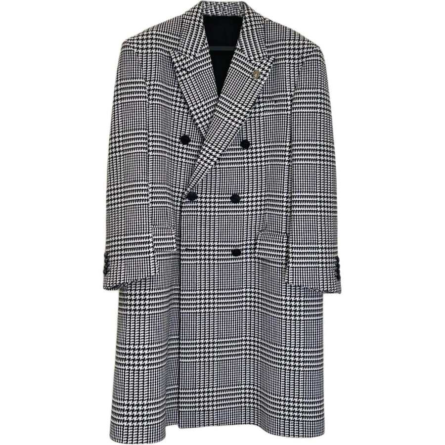 GUCCI Coats Women's Black White Lapel Moderate