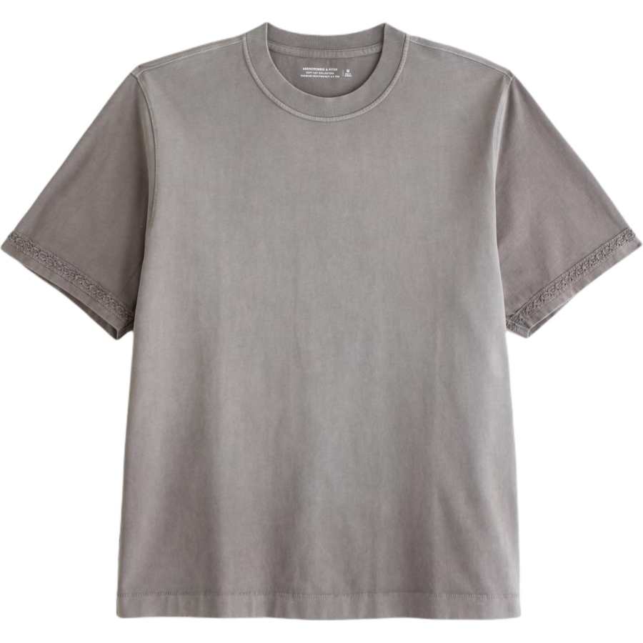 Abercrombie&Fitch T Shirts Men's Dark Gray Crew Neck