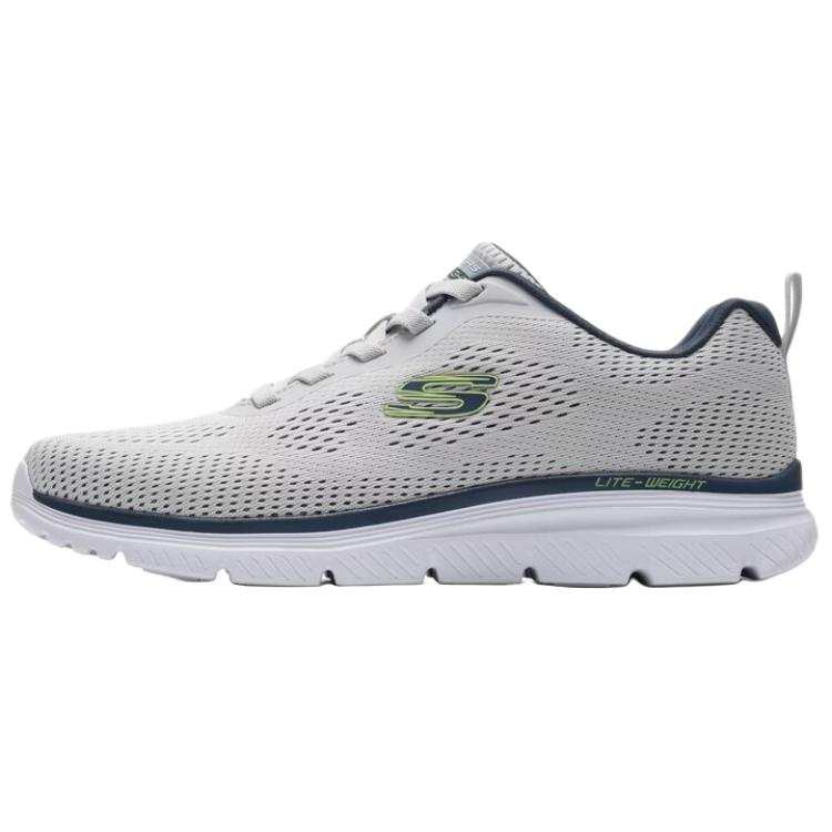 Skechers BURNS 2.0 Fabric Comfortable Abrasion Resistant Breathable Low top Casual Shoes Men's Gray
